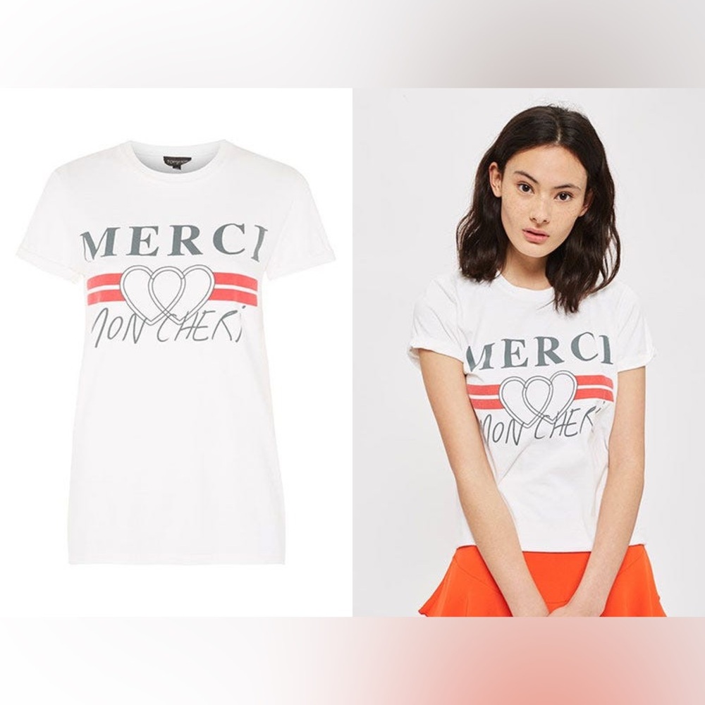 Topshop Merci Mon Cheri T-Shirt